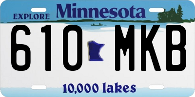 MN license plate 610MKB