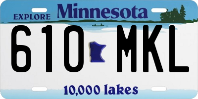 MN license plate 610MKL