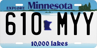 MN license plate 610MYY