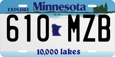 MN license plate 610MZB