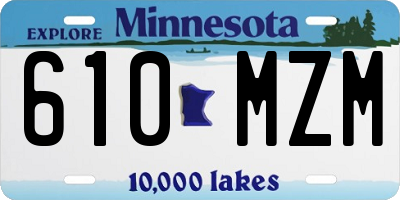 MN license plate 610MZM