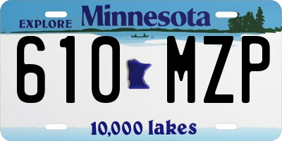 MN license plate 610MZP