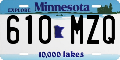 MN license plate 610MZQ
