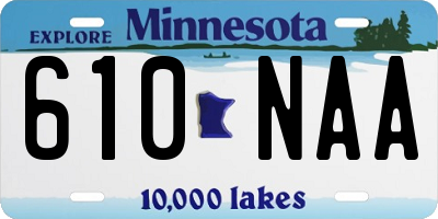 MN license plate 610NAA