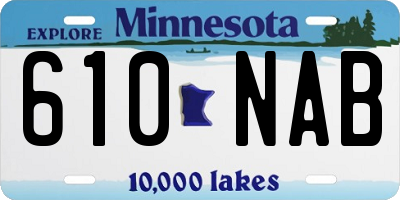 MN license plate 610NAB