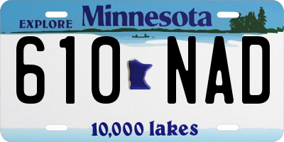 MN license plate 610NAD