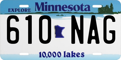MN license plate 610NAG