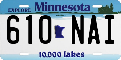 MN license plate 610NAI