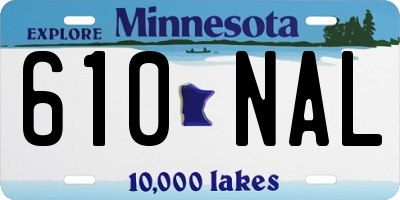 MN license plate 610NAL