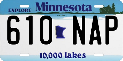 MN license plate 610NAP