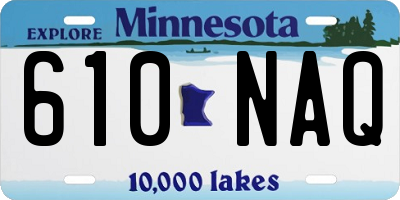 MN license plate 610NAQ