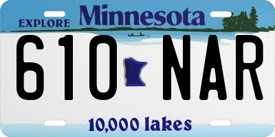 MN license plate 610NAR
