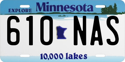 MN license plate 610NAS