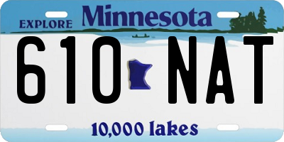 MN license plate 610NAT