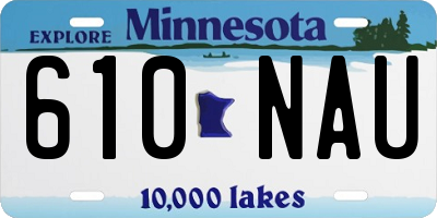MN license plate 610NAU