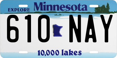 MN license plate 610NAY