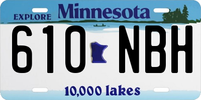 MN license plate 610NBH