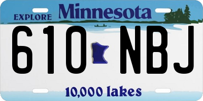 MN license plate 610NBJ