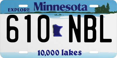 MN license plate 610NBL