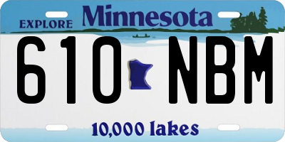 MN license plate 610NBM