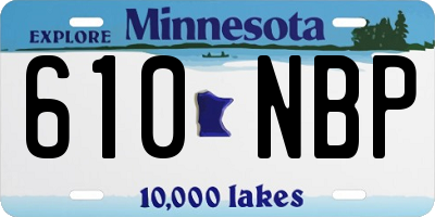 MN license plate 610NBP