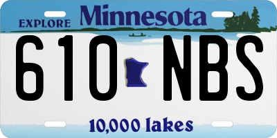 MN license plate 610NBS