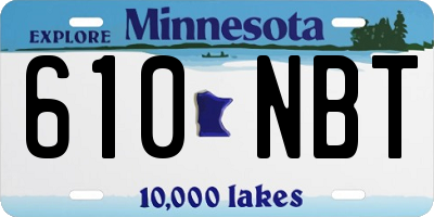 MN license plate 610NBT