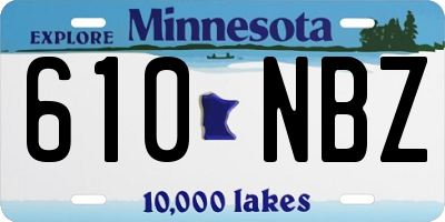 MN license plate 610NBZ