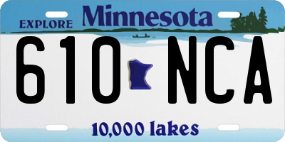 MN license plate 610NCA