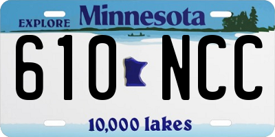 MN license plate 610NCC
