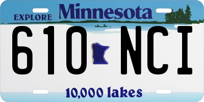 MN license plate 610NCI