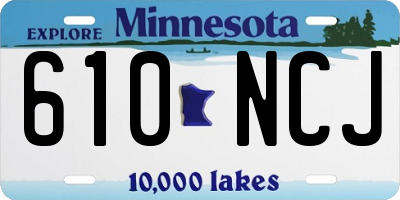 MN license plate 610NCJ