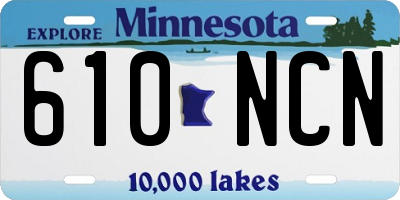 MN license plate 610NCN