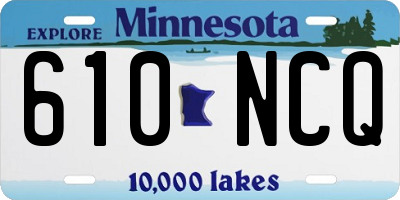 MN license plate 610NCQ