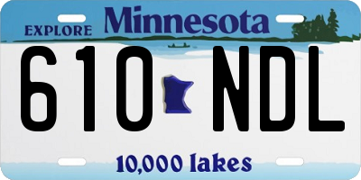 MN license plate 610NDL