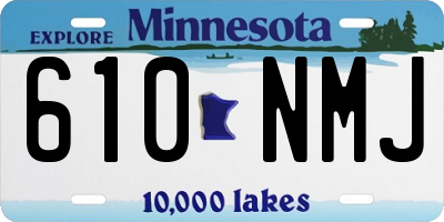 MN license plate 610NMJ