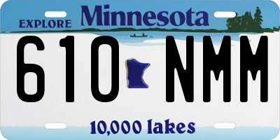 MN license plate 610NMM