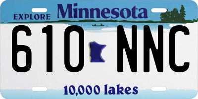 MN license plate 610NNC