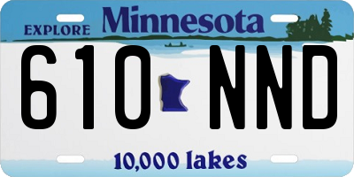 MN license plate 610NND
