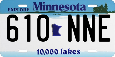 MN license plate 610NNE