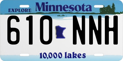 MN license plate 610NNH