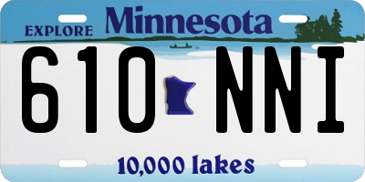 MN license plate 610NNI