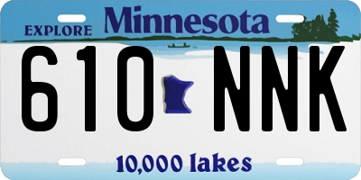 MN license plate 610NNK