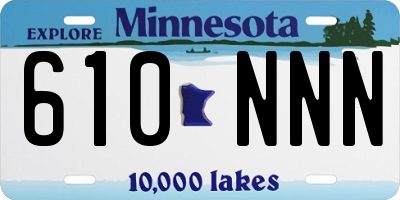 MN license plate 610NNN