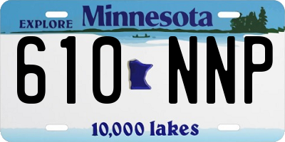 MN license plate 610NNP
