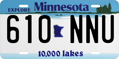 MN license plate 610NNU