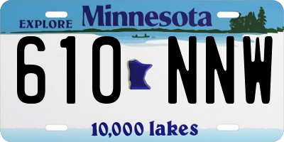 MN license plate 610NNW