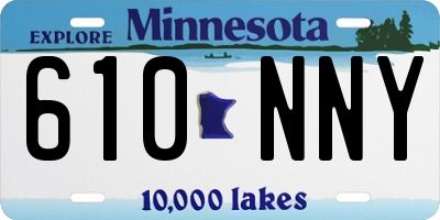 MN license plate 610NNY