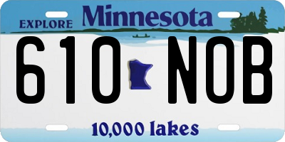 MN license plate 610NOB