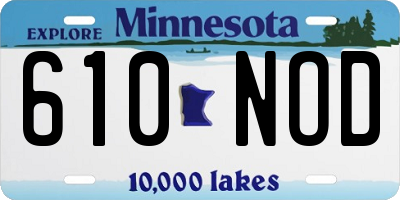 MN license plate 610NOD